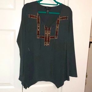 Beaded Green Tunic